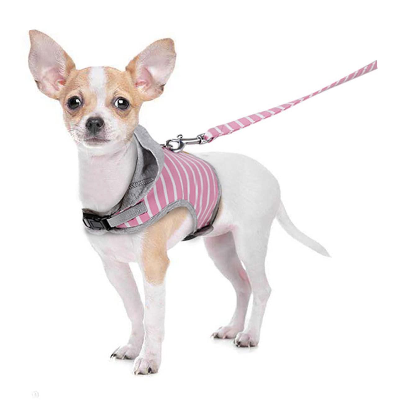 Garneck Pet Chest Strap Cat Harness No Pull Vest for Outdoor Adventures Comfortable Fit for Cats Stylish Striped Design for Safe Exploration