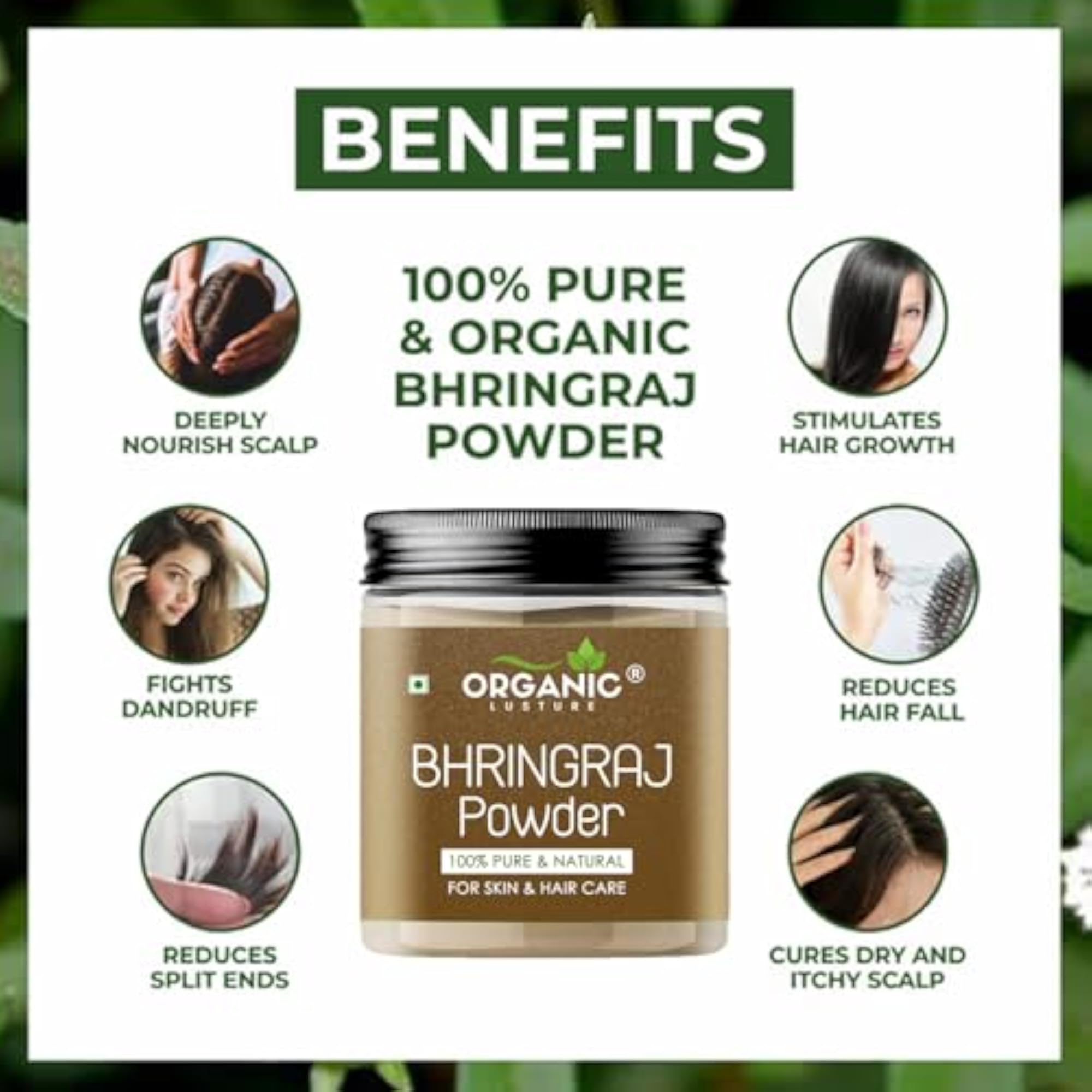 Pure Bhringraj Powder for Hair Growth