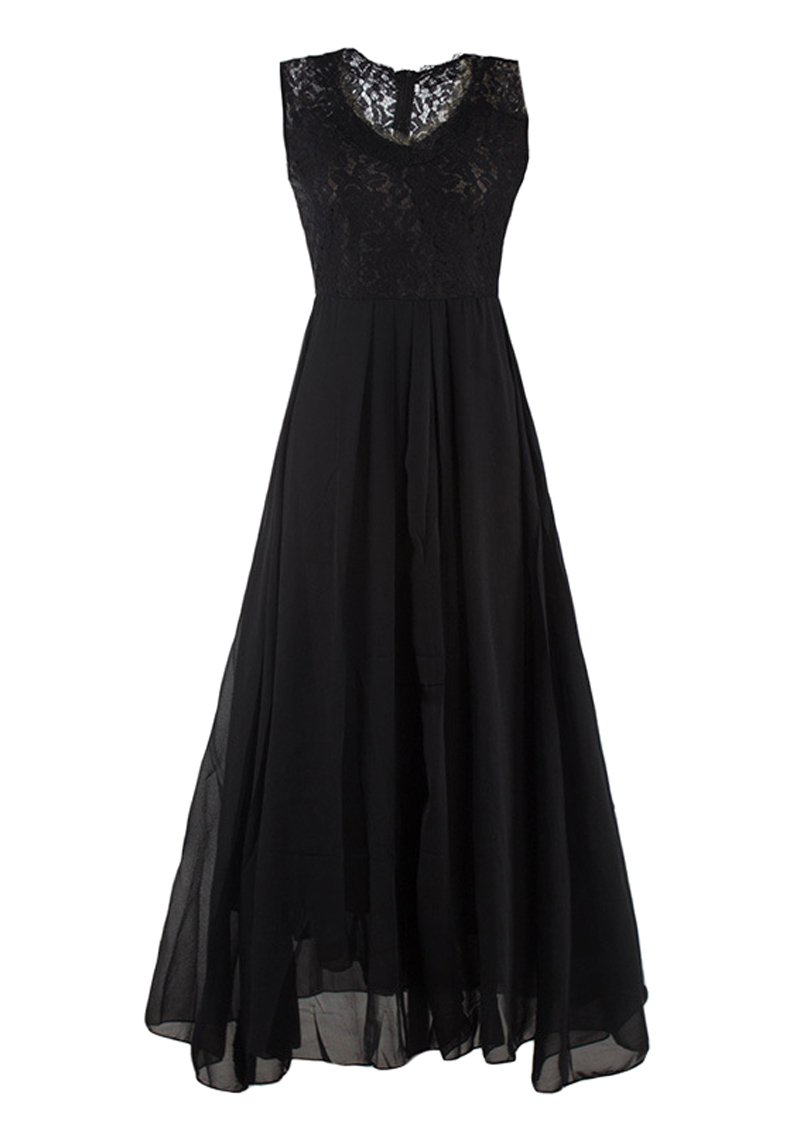 Women's Wedding V-Neck Vintage Maxi Bridesmaid Evening Formal Dress