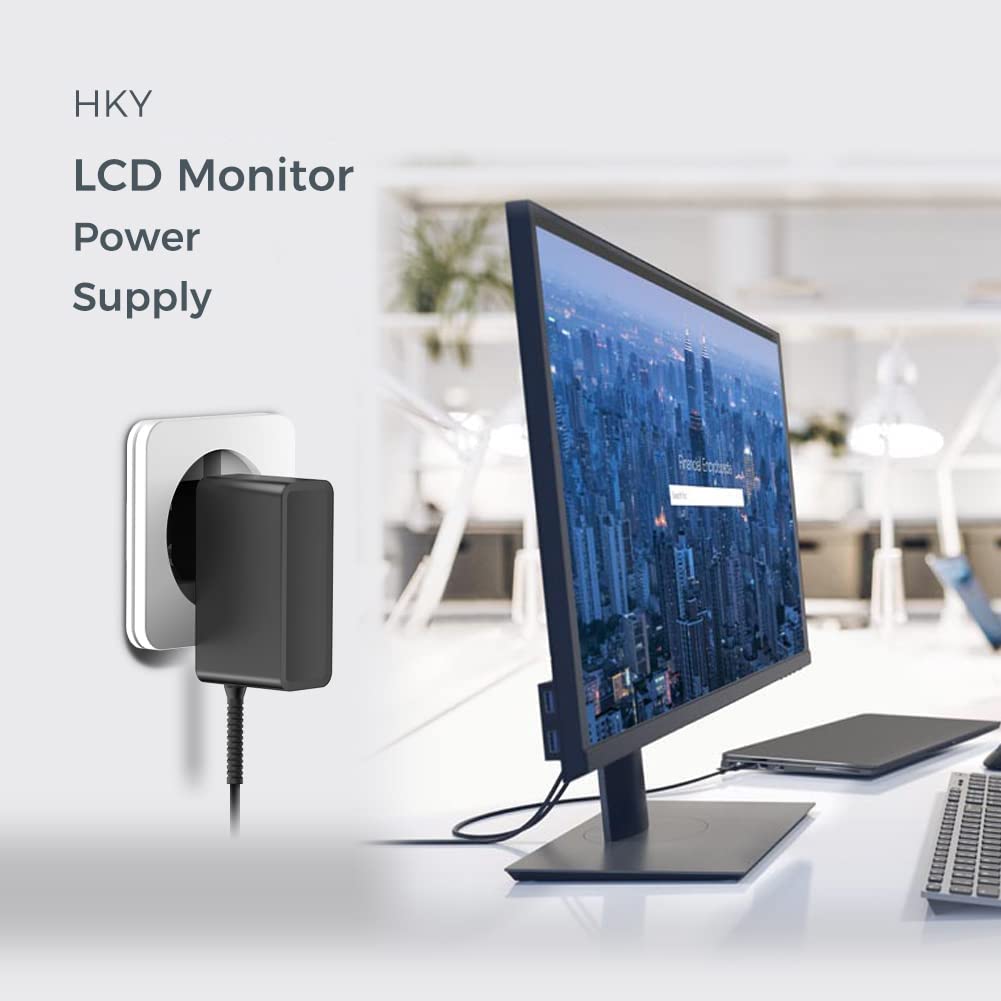 HKY 19V 1,7A Caricatore Alimentazione per LG Electronics 19'' 21'' 22'' 23'' 24'' 27'' 29" LED LCD Widescreen HDTV LG Monitor ADS-40FSG-19 EAY62768609 EAY6254920 WA-16E19FK W1947CY Cavo Adattatore