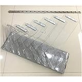 断熱PVCストリップドアカーテン クーラー用 厚さ1.6mm 省エネデザイン ステンレススチールレール 1.65x2.2m ホーム&商用アプリケーションに最適