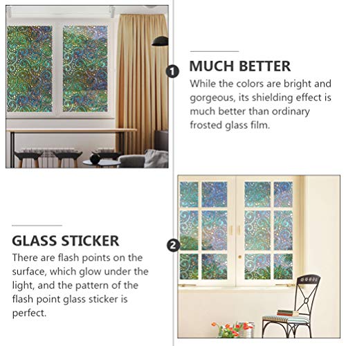 FAVOMOTO Janela Criativa Filme de Privacidade Colorido Janela Adesiva Vinil Decorativo Adesivo de Ja