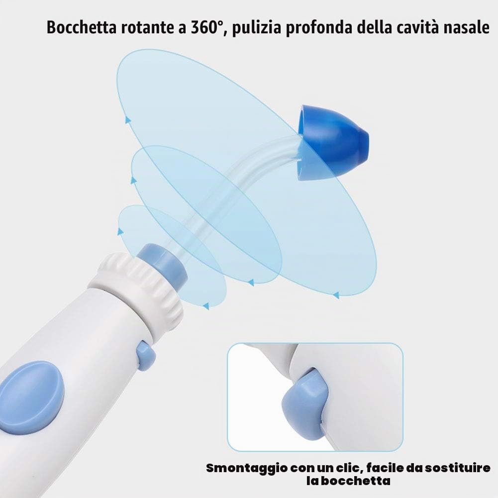 600ML Elettrico Neti Pot Irrigazione Nasale Risciacquo Nasale | Sistema Di Lavaggio Del Naso Sinusite Con Quattro Beccucci Per Bambini Adulti | Risciacquo Per Alleviare Le Allergie Sinusali Yoga Detox