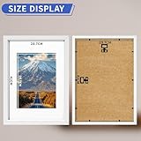 A3 Picture Frame,A3(29.7x42cm) Wooden Frame,Wall-Mounted Poster Frame, Photo Frames with Acrylic Glass (Not Glass), Landscape or Portrait,A3 White Frames with A4 Mount,1 Pack - Image 6