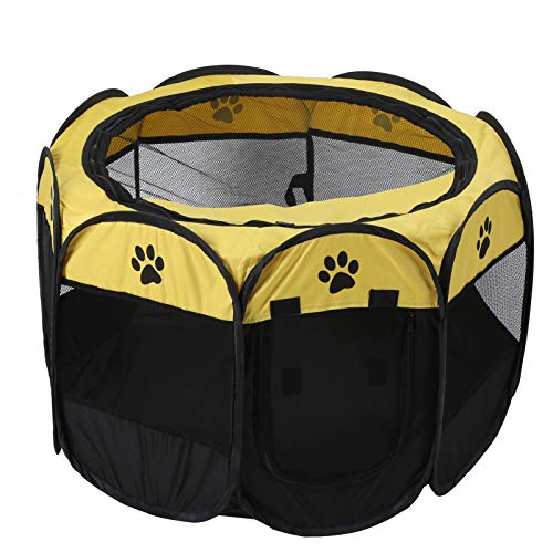 CHENQIAN Tragbares Haustier-Laufstall-Zelt Oxford-Stoff-Mesh-Freiluftkäfig-Außenhaus für Hundekatze 72 cm/28.3 Zoll 45… - Image 4