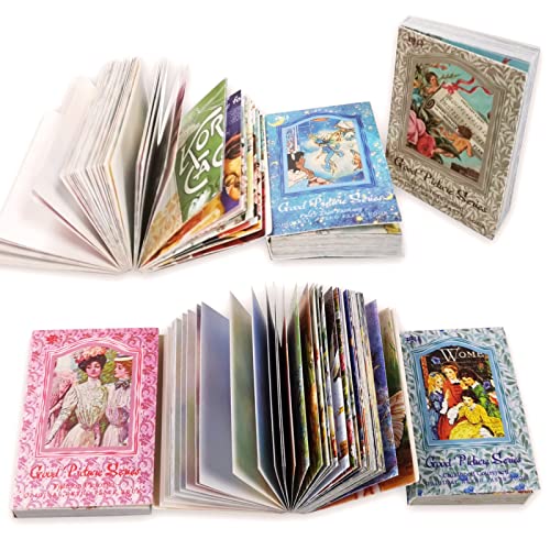 Vintage Scrapbooking Paper Supply - 300Pcs Mini Decorative Paper Pictorial Decoupage Paper Scrapbook Paper Diy Aesthetic Crafts Ephemera For Junk Journal Stationary (6Pack) #TOP5