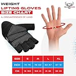 BEAST RAGE Fingerless Weight Lifting Gloves with Palm Protection Padding, Breathable Lightweight Gym Gloves for Men, Women, Weightlifting, Cycling, Exercise, Training Pull Up - Image 4