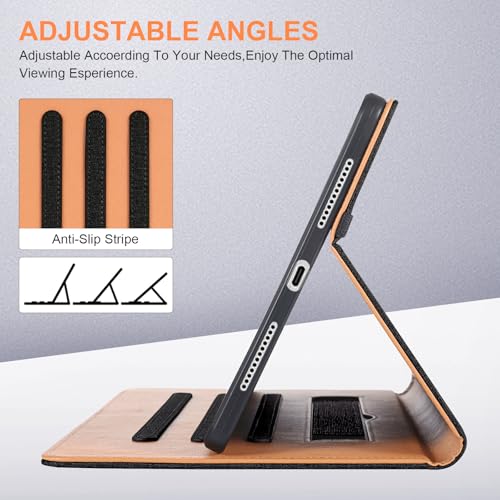 Vakarey Etui dla dzieci do Honor Pad X9, odporne na uderzenia, z paskiem na rękę, do tabletu Honor Pad X9 11,5 cala, czarne