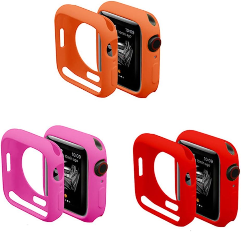 Flexible TPU Protective Bumper Case Anti-Scratch Cover Guard (NOT Screen Protector) Compatible with Apple Watch 41mm Series 8/Series 7, 16 Packs, Multi Colors