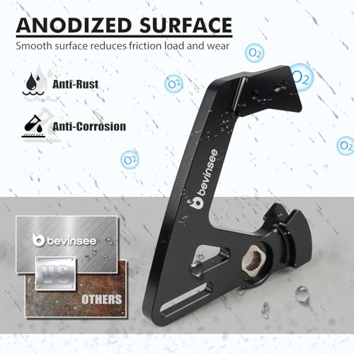 Bevinsee Adjustable Short Shifter Arm 6-speed Manual Shifter Extender Stainless Steel Kit Compatible with A3 S3 TT MK2 MK3 Compatible with VW MK5 MK6 MK7 Compatible with Passat B6 06-11 2.0T Black - Image 5
