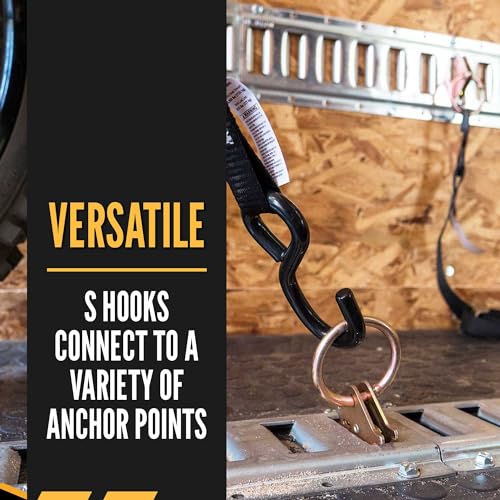 Stainless Steel Ratchet Strap 2"x10 Ft – S Hook Black view 5