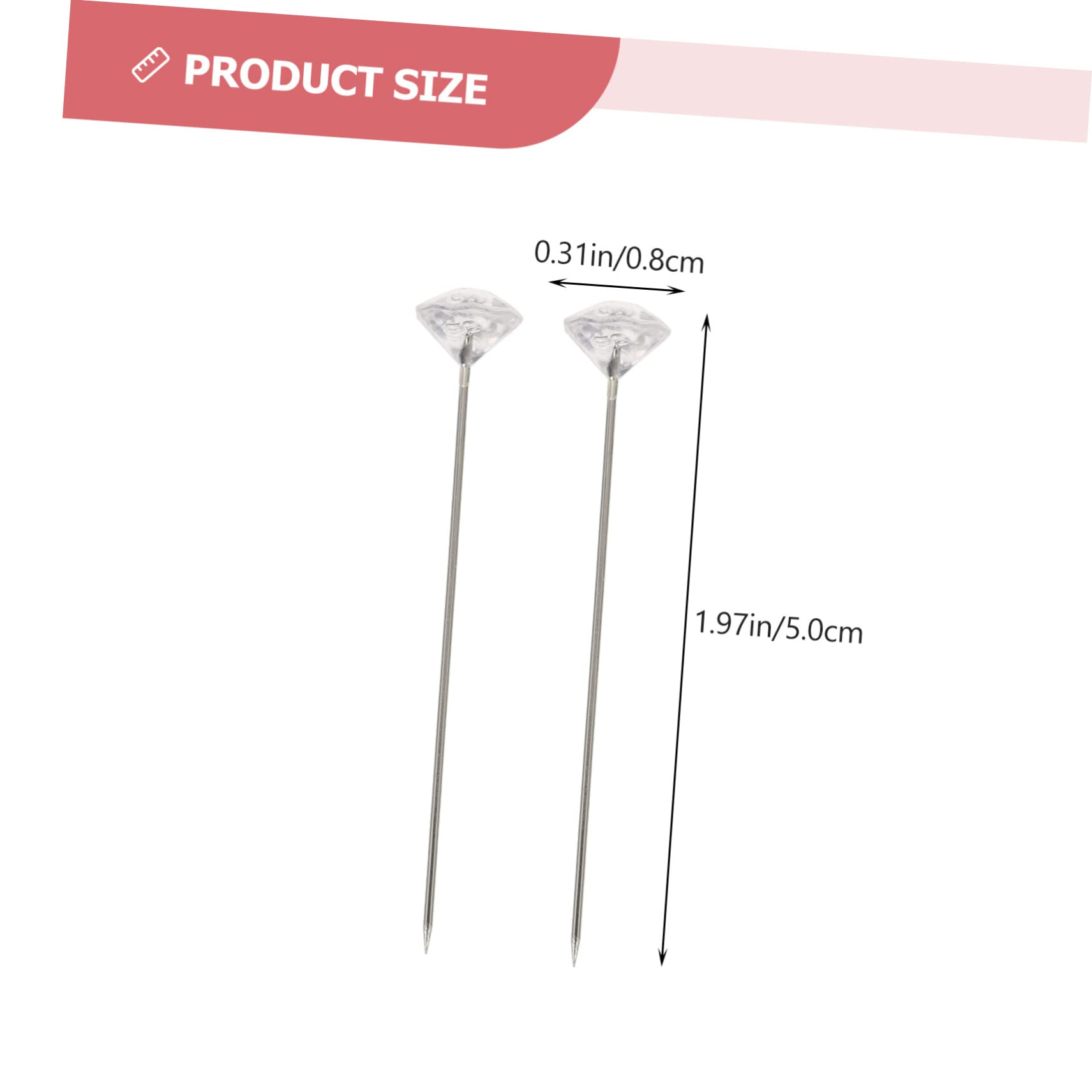 HANABASS 200pcs Jewelry Making Pins Sewing Embroidery Pins Wedding Flower Decor Position Bouquet