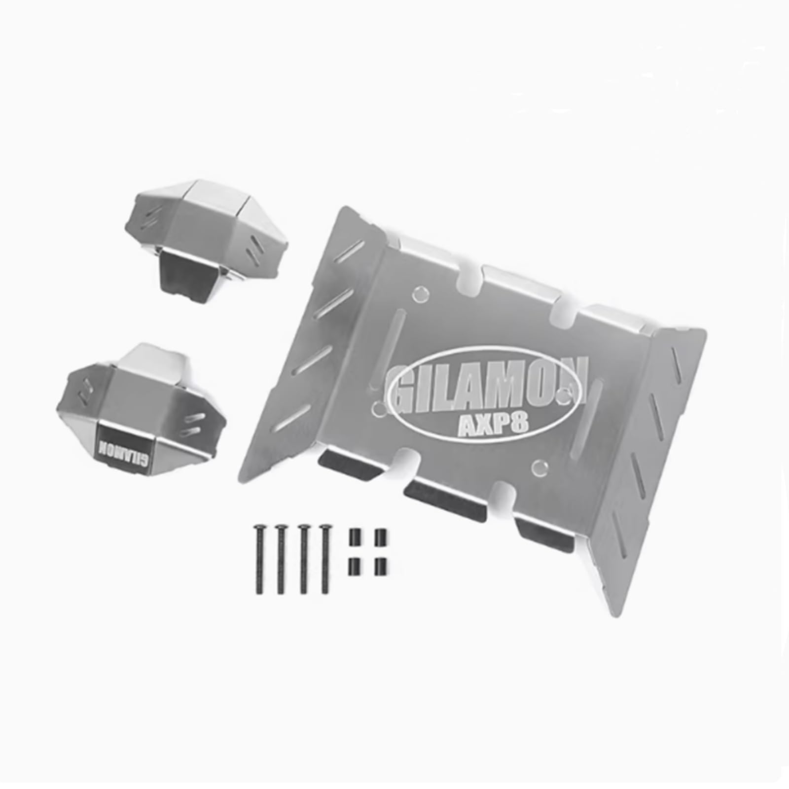 XBERSTAR RC Chassis Armor for Axial 1/8 AXP8 Gilamon RC Stainless Steel Chassis Armor Guards Protection Plate Upgrade Part