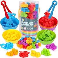 Counting Construction Vehicles Color Sorting Matching Games for Toddlers 3-5, Preschool Educational Learning Fine Motor Counting Transportation Matching Classroom Sensory Table Toys for Boys Girls