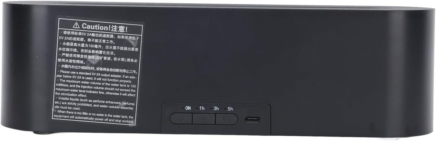 Agter view of DAUZ DQ709 Flame Air Diffuser Humidifier showing control buttons and USB port