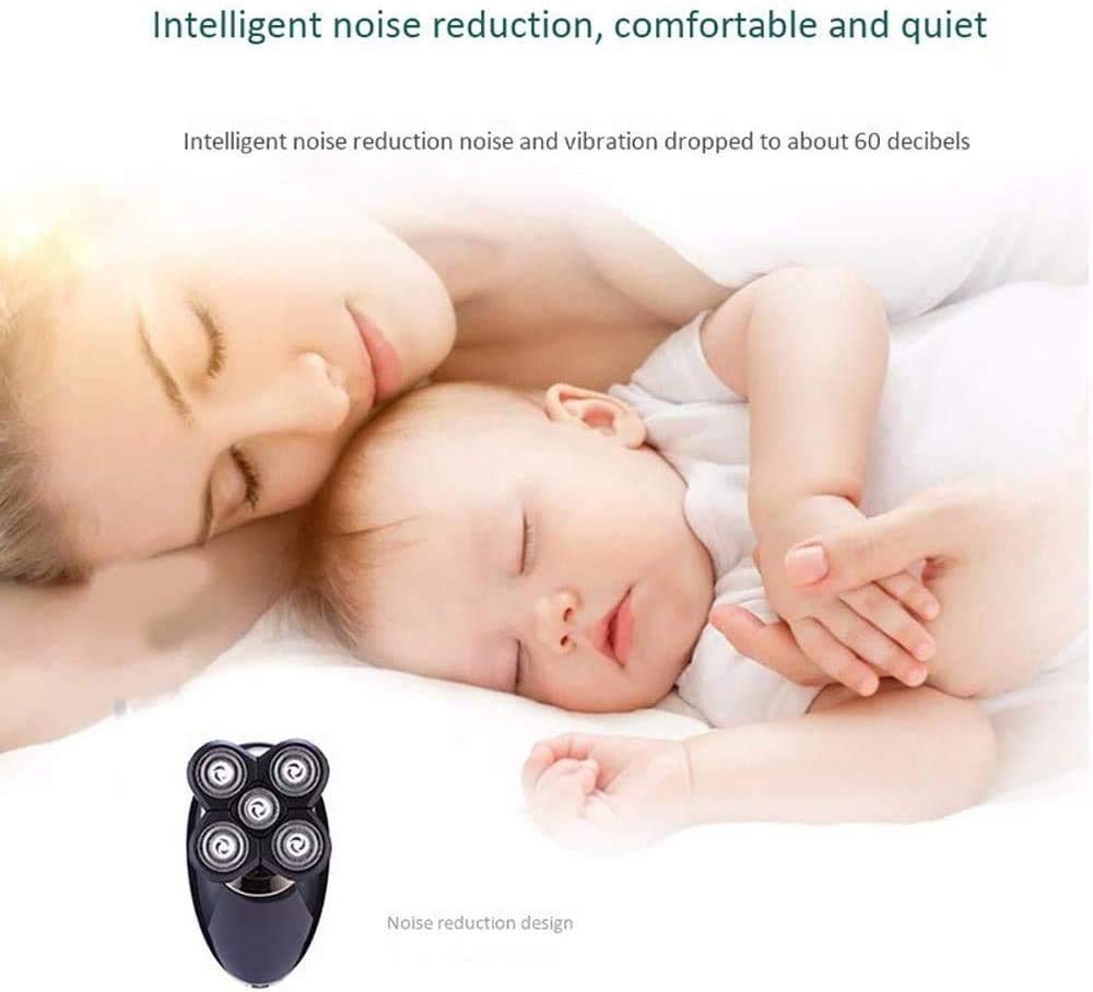 Afeitadoras eléctricas, 4 en 1, lavables, rotativas, cortadoras de pelo húmedo, cepillo de limpieza facial recargable para hombres
