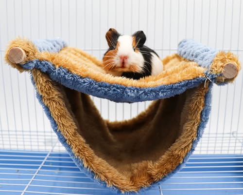 Image of Rat Cage Accessories, Rat Hammock with Warm Soft Fluff, Rat Hammock for Cage, Birds Nest, Sleeping Bed, Cage Accessories for Rat, Hamster, Squirrel, Conure, Sugar Glider, Small Guinea Pig