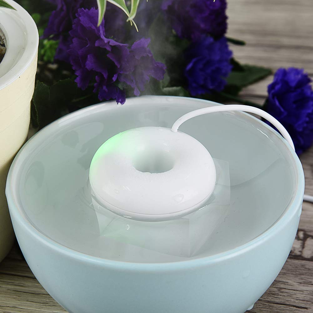 Mini Doughnut shaped USB Atomization Spray Humidifier 1 5L Portable Clean Air Easy to Use for Home Office