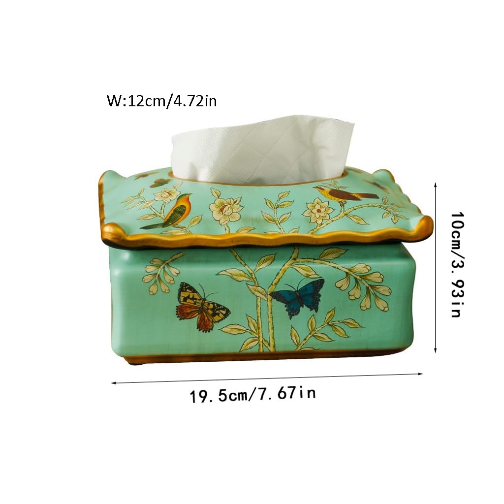 ULTRAWAVE Pudełko na chusteczki stolik do herbaty do salonu szuflada do domu stół szuflada papierowa dekoracja ceramiczna pudełko na chusteczki lekkie retro luksusowy uchwyt na chusteczki dekoracyjne