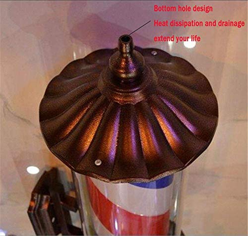 Lanterne solaire extérieure rotative pour enseigne de coiffeur mural rétro - 7