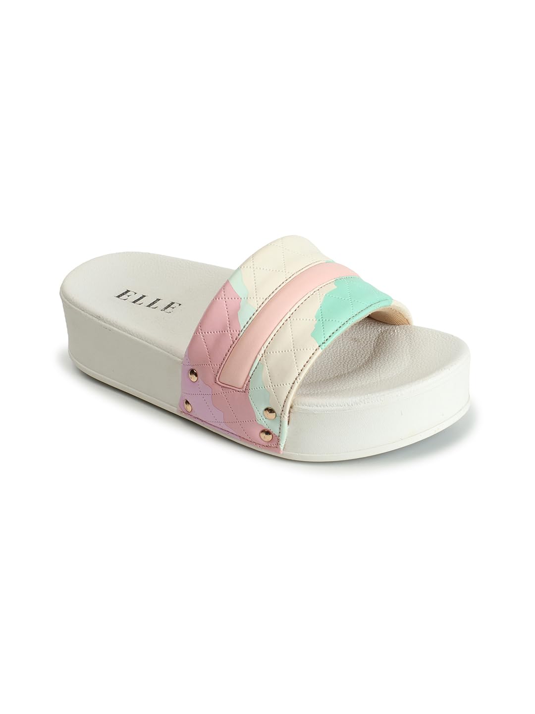 ELLE Womens Fashionable Printed Comfortable Sandals Colour-White, Size-UK 7 (B0CKHRXYZG) Amazon Price History, Amazon Price Tracker