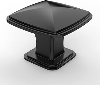 9Build 10 Pack Matte Black Cabinet Knobs Black Drawer Knobs Kitchen Cabinet Knobs Square Cabinet Knob Knobs for Cabinets and Drawers Cabinet Knobs and Pulls Black Dresser Knobs