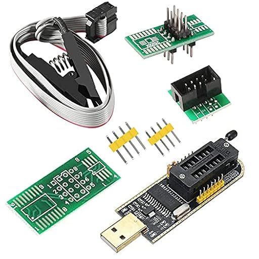 SOIC8 SOP8 Flash Chip IC CH341A USB Programador EEPROM Flash BIOS Chip USB Programador (SB Programador + SOP8 Clip + Adaptador) | Ya disponible en tu tienda friki favorita! En mundofriki.es!