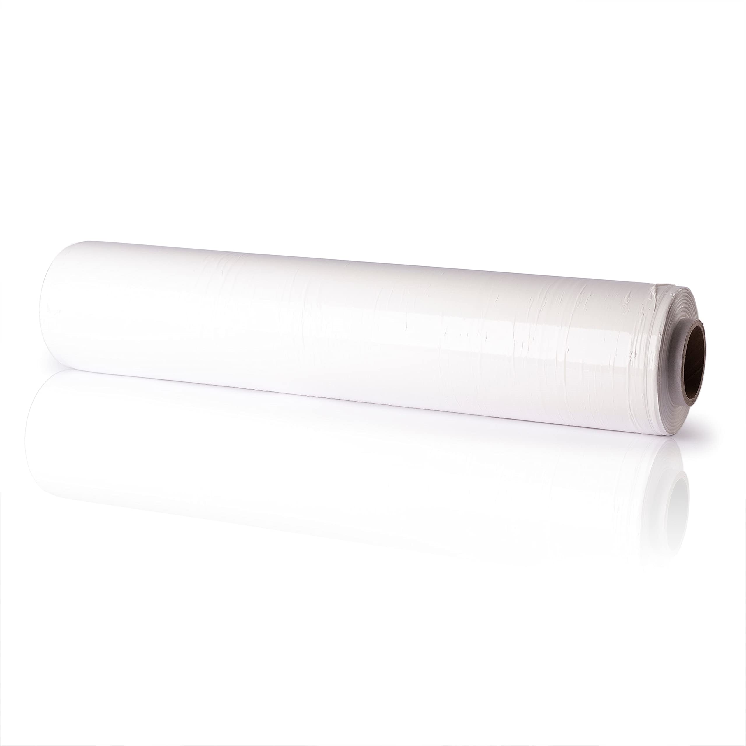 3 x Rolle Stretchfolie 50 cm x 260 lfm (23my) Weiß - Ein-Packfolie aus LDPE - Wickelfolie stark & reißfest - Umzugsfolie Schutzfolie - Paletten Verpackungs-Folie für Umzug, Möbel & Lager