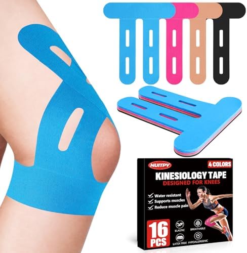 12 Count Kinesiology Tape For Knees Pre-Cut Waterproof