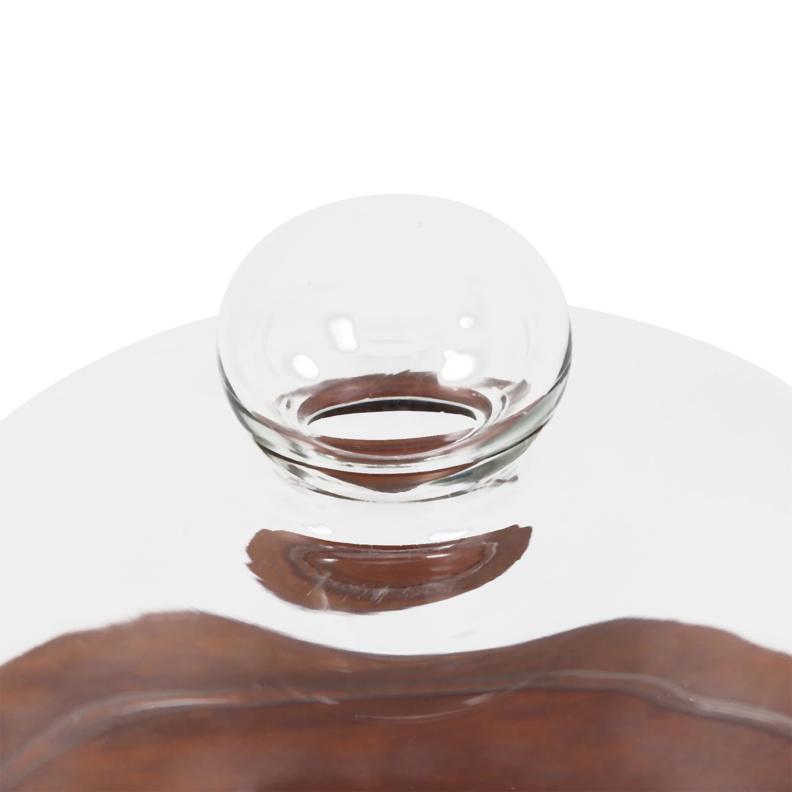 Gadpiparty Cúpula de Vidrio para Exhibir Pasteles y Galletas Bandeja de Madera Diseño Elegante para Bodas y Fiestas