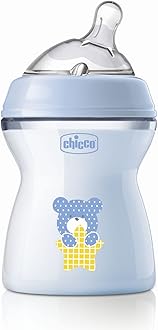 Natural Feeling 250ml Baby Milk Feeding Plastic Bottle with Wide Neck, Anti-Colic for Easy Milk Flow, for Babies & Toddlers 2m+ (Blue)