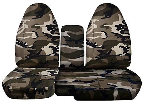 Totally Covers Compatible with 2004-2012 Chevy Colorado/GMC Canyon Camo Truck Seat Covers (Front 60/40 Bench) w Console/Armrest: Tan and Beige Camouflage (16 Prints) Chevrolet