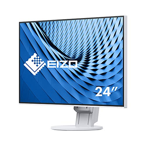FlexScan EV2451-WT 60,4 cm (23,8 Zoll) Ultra-Slim Monitor (DVI-D, HDMI, D-Sub, USB 3.1 Hub, DisplayPort, 5 ms Reaktionszeit, Auflösung 1920 x
