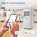 BLACK+DECKER Portable Air Conditioner 8,000 BTU (5,100 BTU SACC) with Wifi & Remote Control, 3-1-in Air Conditioner, Fan & Dehumidifier with App, Alexa & Google Assistant