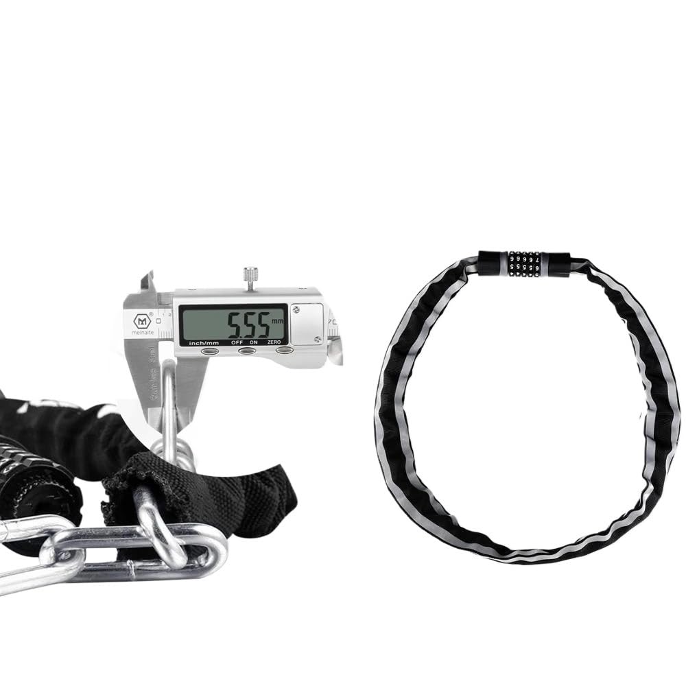 Candado Moto Disco Cerradura de Cadena antirrobo con 5 códigos, contraseña de Bicicleta, Acero de aleación,Motocicleta,Scooter,Accesorios para Bicicleta de Carretera Candado Moto