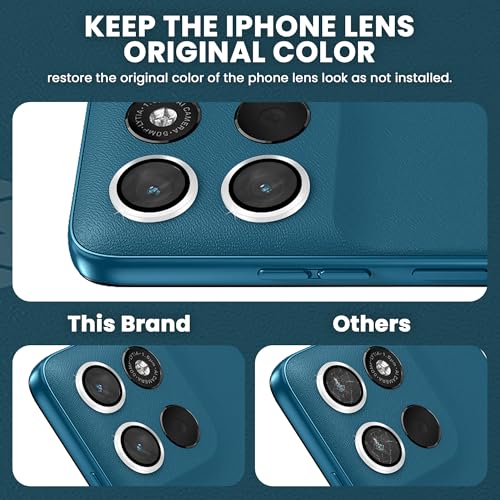 Image of ArmourPro Camera Rings Tempered Glass for Motorola G57 Power (6.72 Inches), Tough HD Individual Aluminum Alloy Rings 9H Camera Cover, Scratch-Resistant,Camera Lens Protection| Silver, 1 Pack
