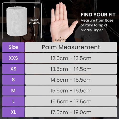 Gymnastics Hand Grips Wristbands Sets Gloves for Girls Women Youth, Leather Bar Grips Palm Protection with Wrist Support for Weightlifting Tennis, Workout (White, L) by FINGER TEN - Image 5