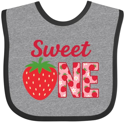 inktastic Sweet 1 Strawberry Birthday Baby Bib