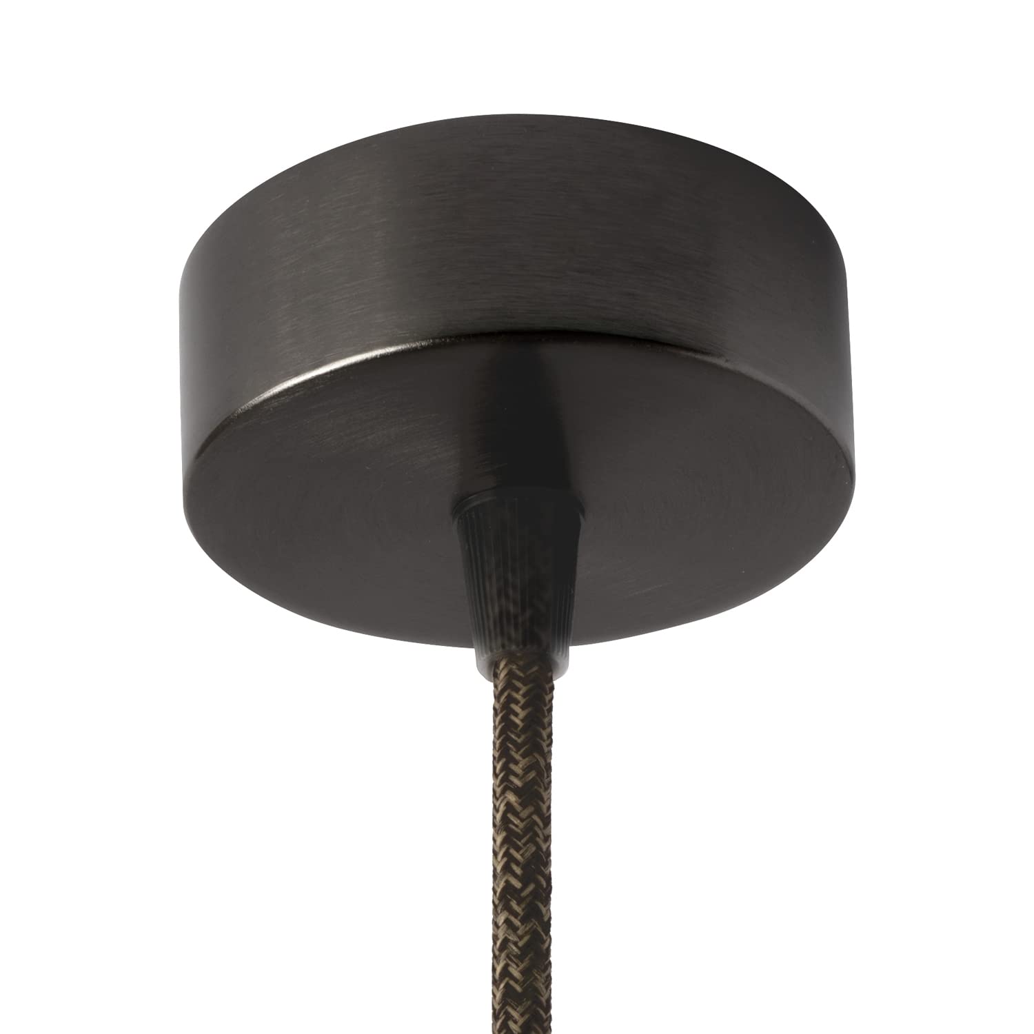 AMARCORDS, Metal Ceiling Rose, Color Gunmetal, lamp Ceiling Canopy Complete with Cable clamp Accessories