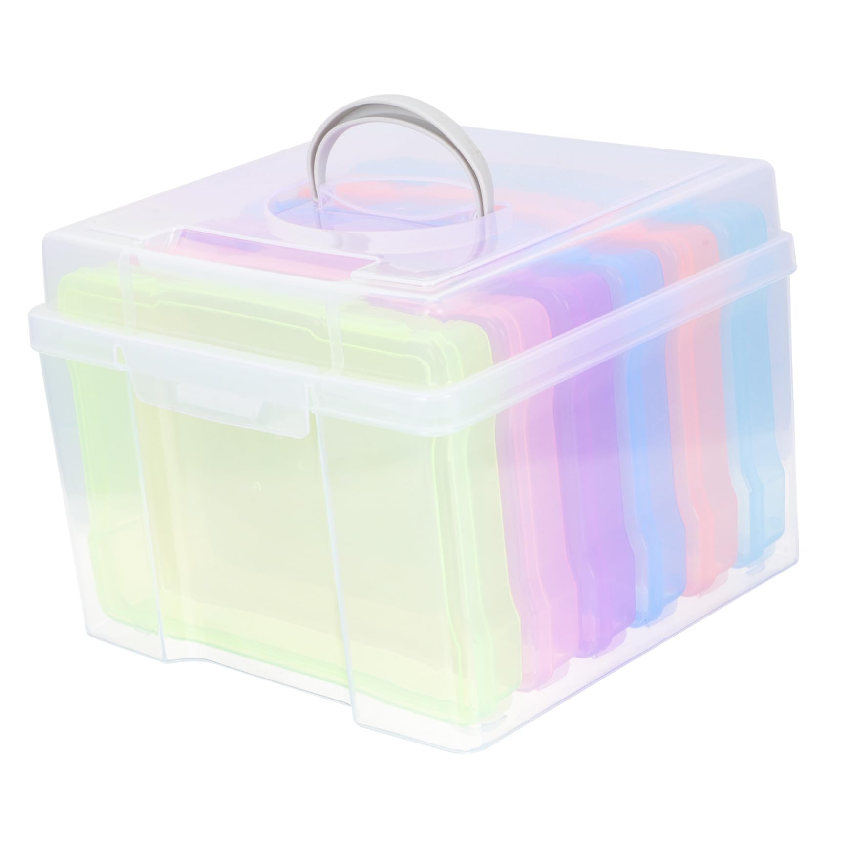 Fotobox für Aufbewahrung von Fotos Postkarten und Kleinteilen Tragbarer Fotoorganizer mit Glatter Oberfläche und Abgerundeten Kanten