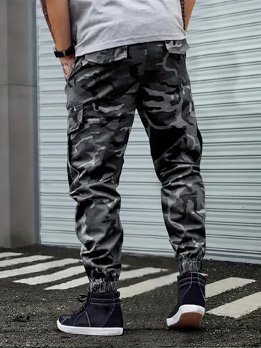 Image of Lymio Men Cargo || Army Design Cargo || Cotton Drawstring Pant Six Pocket (Also Available in Plus Sizes) (Army-03-04)