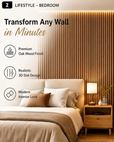 Image of DMAYA Wooden Wallpaper for Walls | Vertical Wood Wall Stickers for Wall Decor | Self Adhersive Wall Paper for Home Kitchen Living Room and Bedroom | 45 x 500 Cm | Brown
