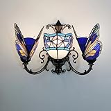 Photo Gallery pufahau applique da parete in stile, comodino in vetro colorato con farfalla blu per soggiorno, camera da letto, bagno, corridoio, decorativo, 29(18) Photo Gallery pufahau applique da parete in stile, comodino in vetro colorato con farfalla blu per soggiorno, camera da letto, bagno, corridoio, decorativo, 29(18)