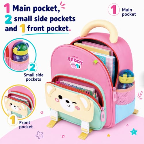 Image of Storite Kids Backpack for Boys & Girls 8L (3-6 Years) | Cute Crab Design Lightweight Toddler School Bag | Nursery & Preschool Cartoon Backpack with Front Pocket
