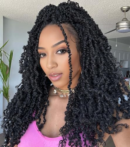 Aksice 18 Inch 8 Packs Yanky Twist Crochet Hair...