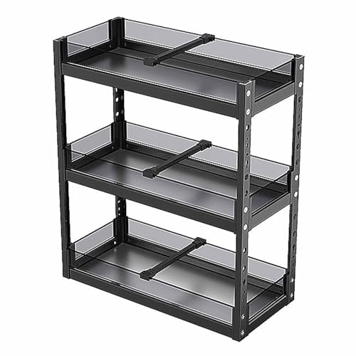 Especiero extraíble ajustable, organizador de cajones de metal resistente para armarios de cocina y despensas, solución que ahorra espacio