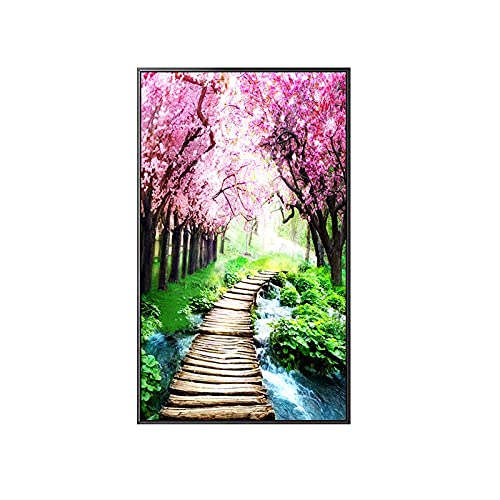 Peinture diamant 5D pont de forêt pour créer une décoration murale zen et relaxante salon