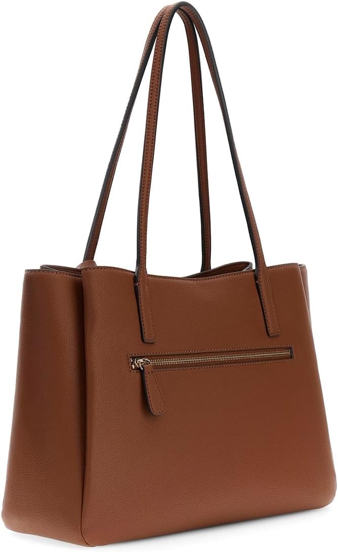 GUESS shoulder bag laptop bag with laptop compartment Isola Multi Compartment Tote Cognac brown