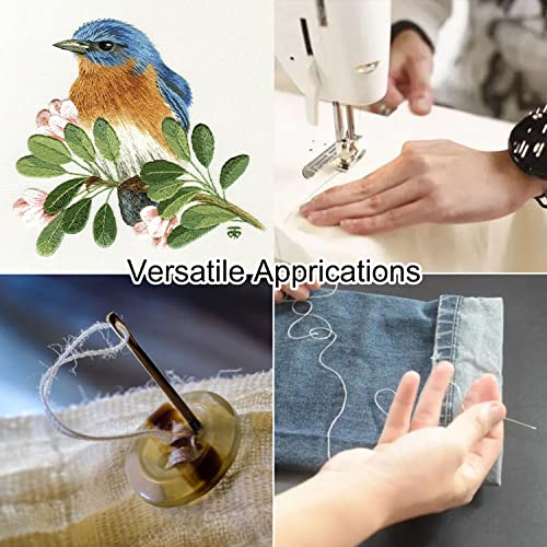 Ryalan 12 Color Set Of Polyester All-Purpose Sewing Threads Prewound Bobbin Thread Plastic For Embroidery And Sewing Machine Diy Embroidery Thread Sewing Thread 382 Yards/350 M Each thumb #6