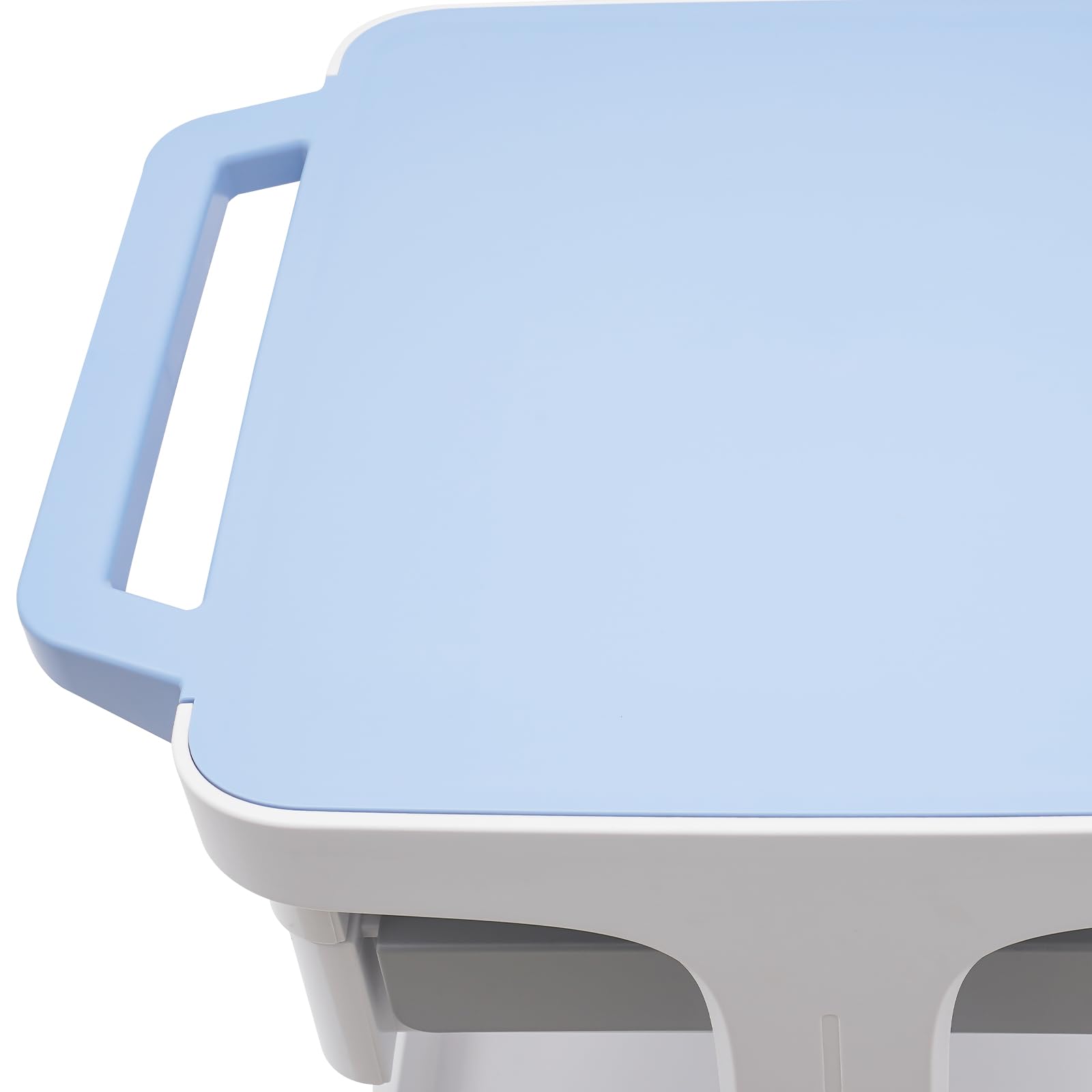 OUKANING Carrello medico con 2 cassetti, 41 x 41 x 67 cm, carrello da 50 kg, con vano portaoggetti, carrello per cosmetici, 4 ruote universali per parrucchiere, colore blu